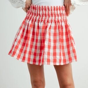 Checkered Stretch Skirt